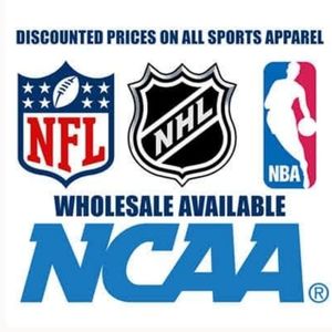 Mix of different types of apparel, teams & S